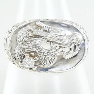 Other 925 Silver Diamond Ring Size 15 Metal Ring in Great Condition